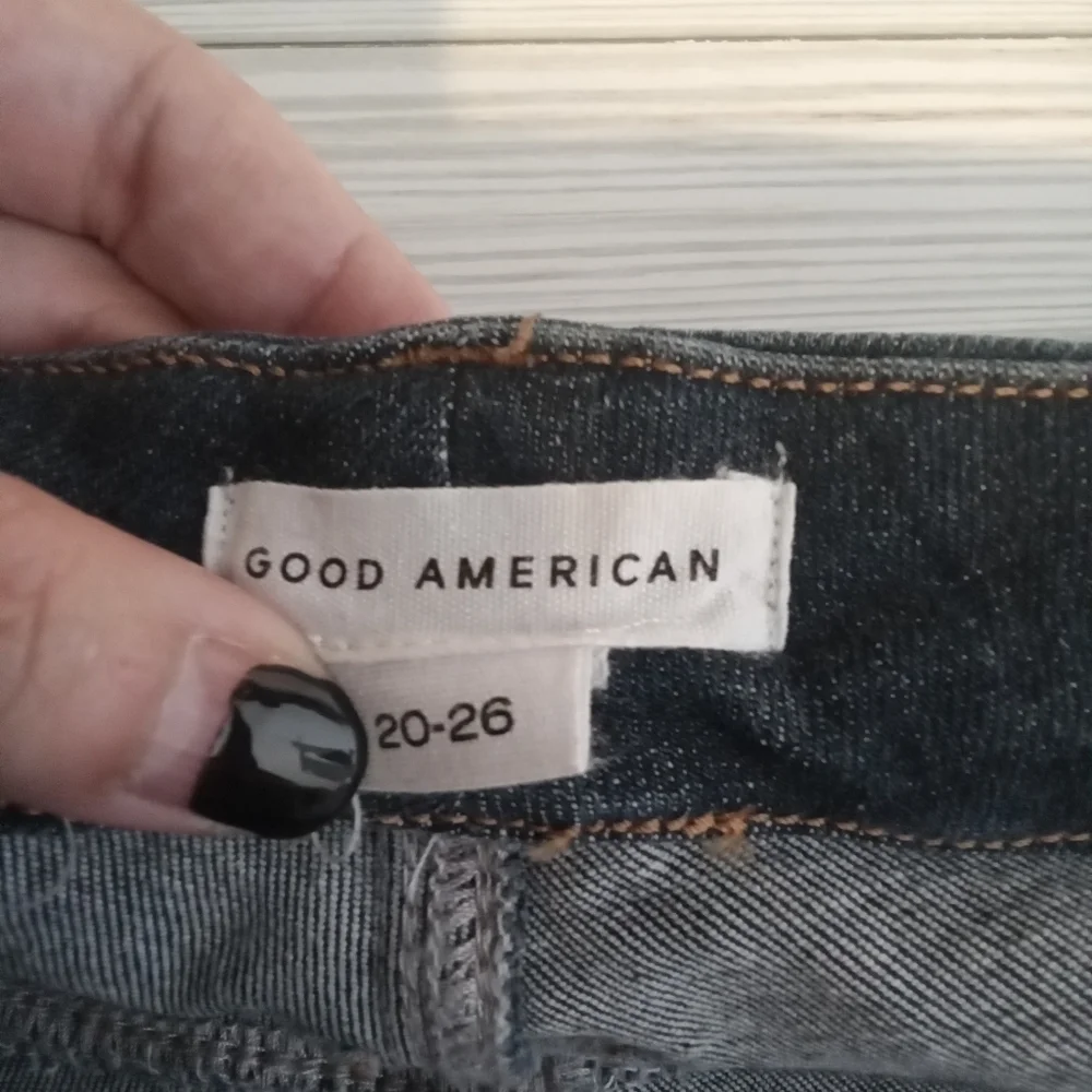 Good American good legs distressed dark blue skinny women's 20-26